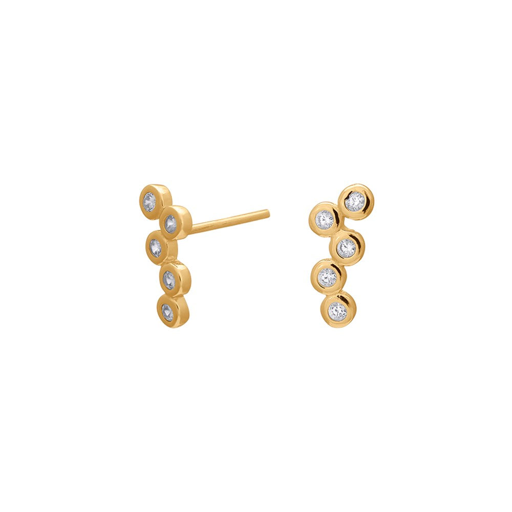 Silver ear studs EVANOR 11mm