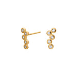 Silver ear studs EVANOR 11mm