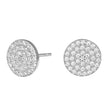 Silver ear studs ANNIENOR round 9mm