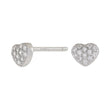 Silver earrings ALMANOR with heart and cz.