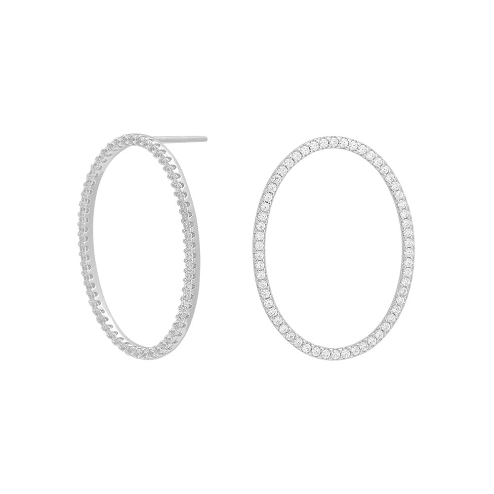 Silver earrings EMILYNOR 25mm