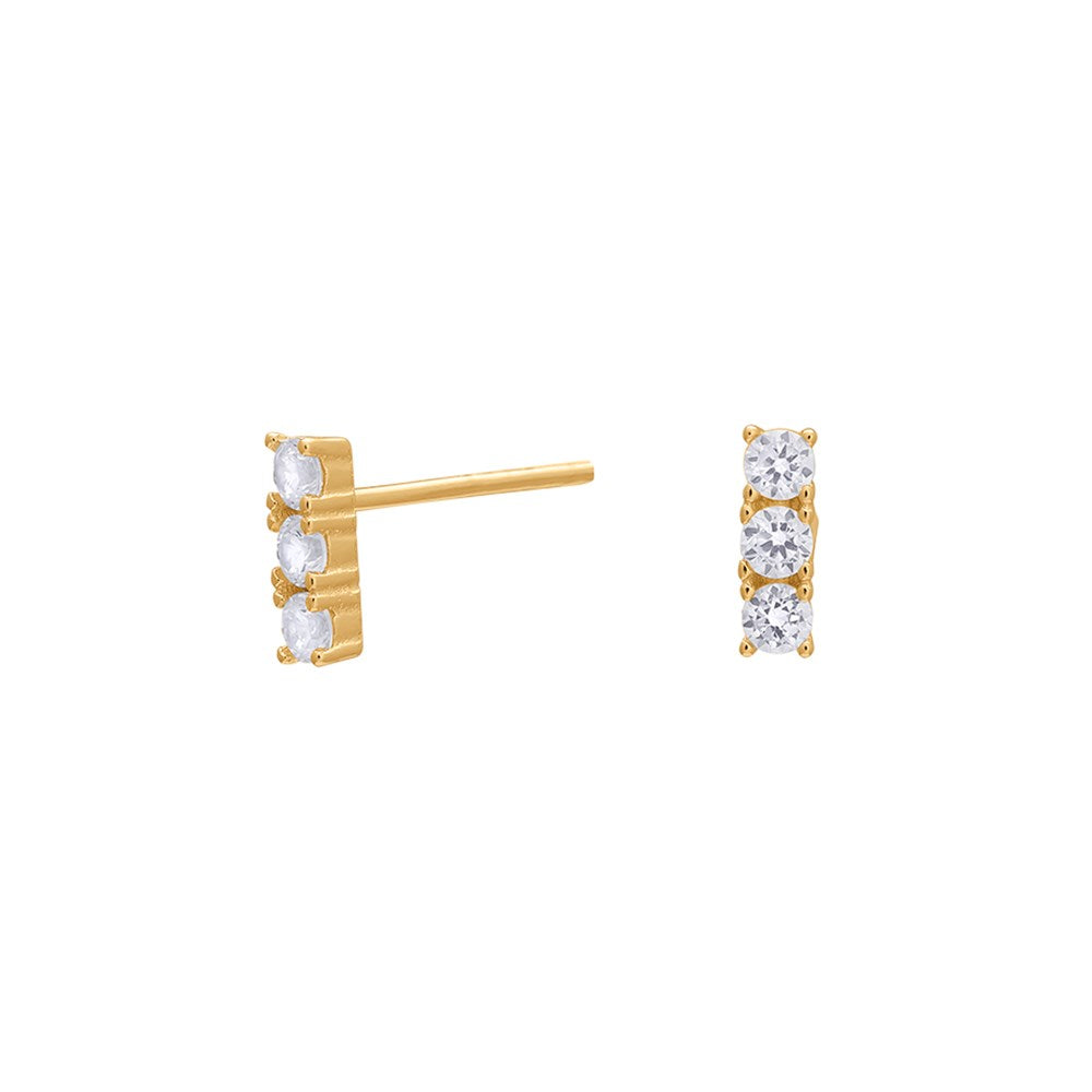 Silver ear studs EVENOR 7.5mm