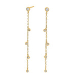 Silver ear studs GIANOR 55mm