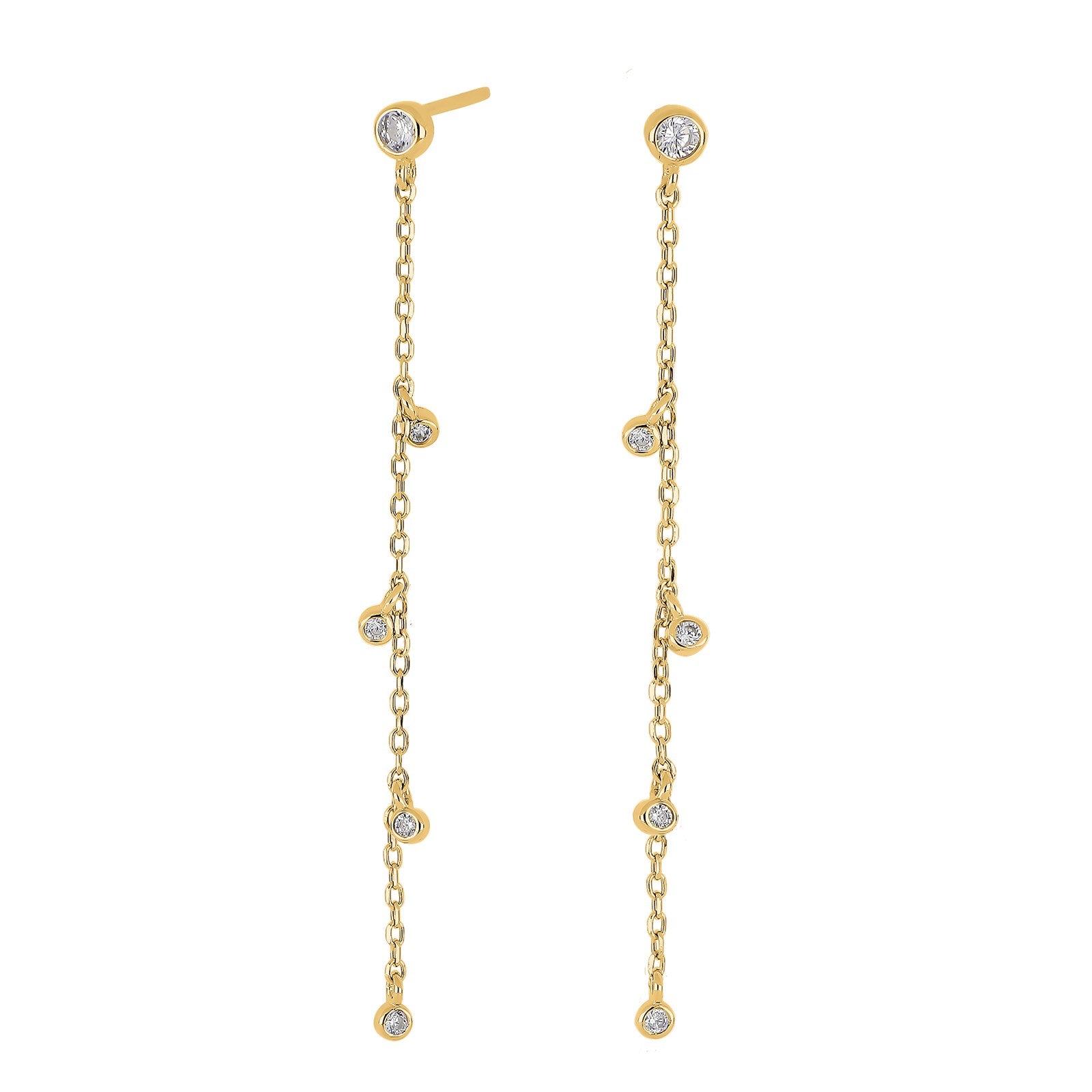 Silver ear studs GIANOR 55mm