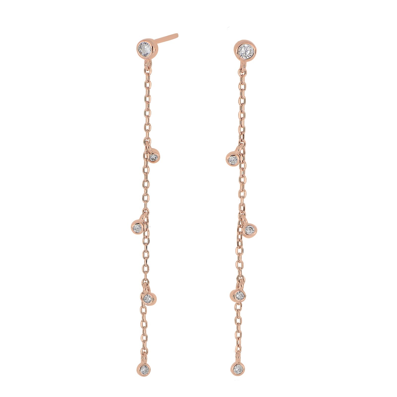 Silver ear studs GIANOR 55mm