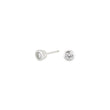 Silver ear studs 3mm tube HANNANOR
