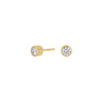 Silver ear studs 4mm tube HANNANOR