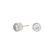 Silver ear studs 5mm tube HANNANOR
