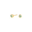 Silver ear studs light green 3mm HILDANOR
