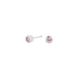 Silver earrings pink 3mm HILDANOR