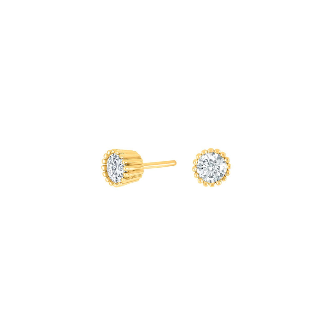 Silver ear studs 5mm JOJONOR