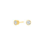 Silver ear studs 5mm JOJONOR
