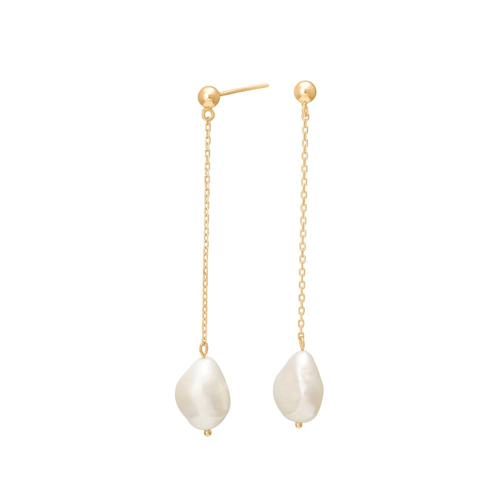 Silver earring chain BAROQUE52 fresh. 60mm