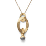 750/- pendant satin, grey moonstone 1,40ct