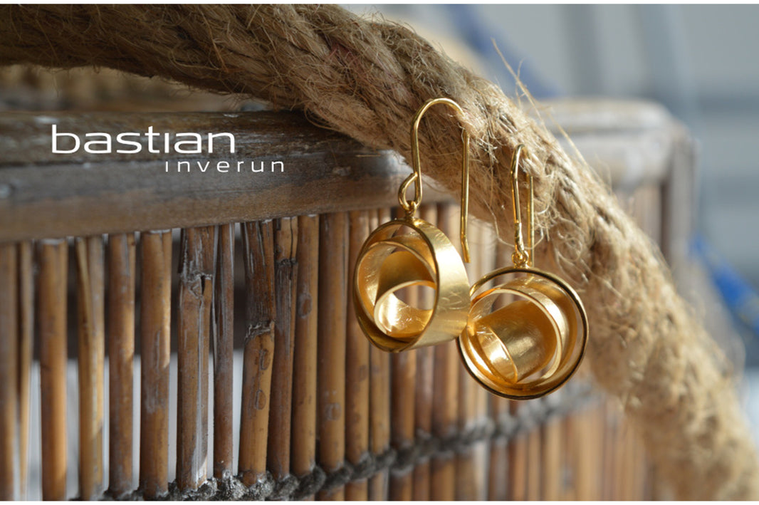 925/- ørehænger, fg børstet