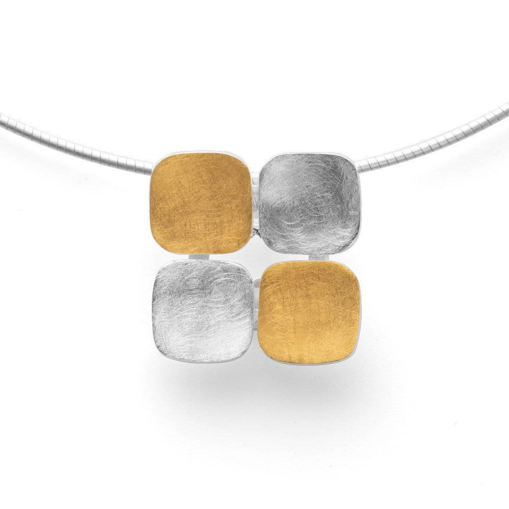 925/- Vedhæng, delvis fg børstet