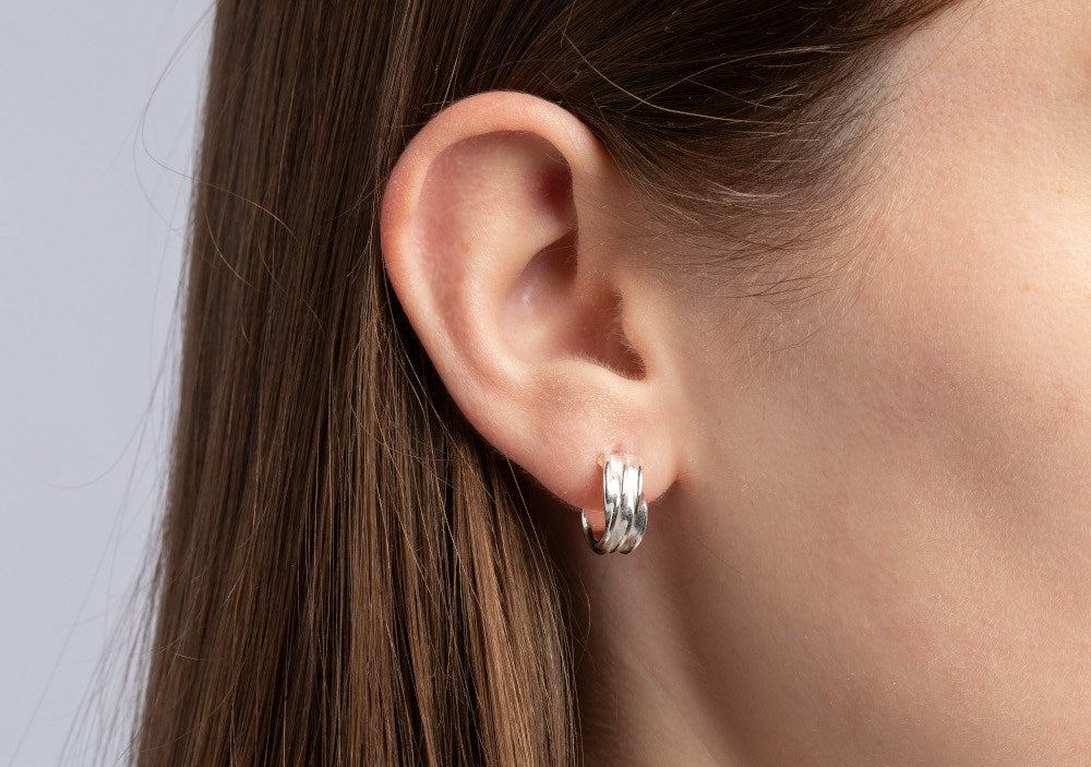 925/- hinge earrings  satin