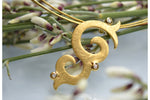 925/- pendant, gp scratch, dia. 0,03ct W-SI