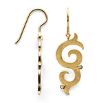 925/- øreringe, fg børstet/blank dia. 0,02ct W-SI