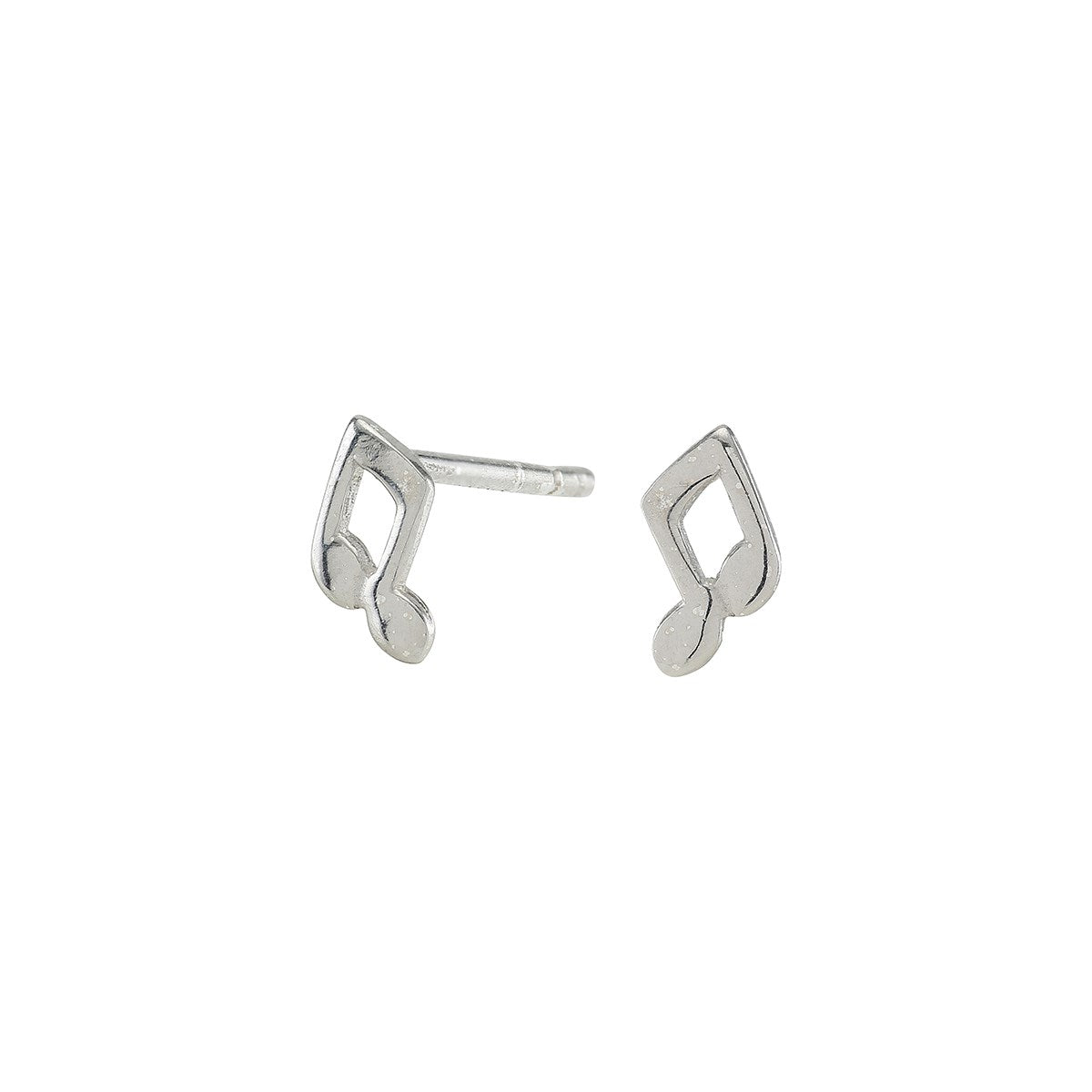 Rhod. silver earrings nodes