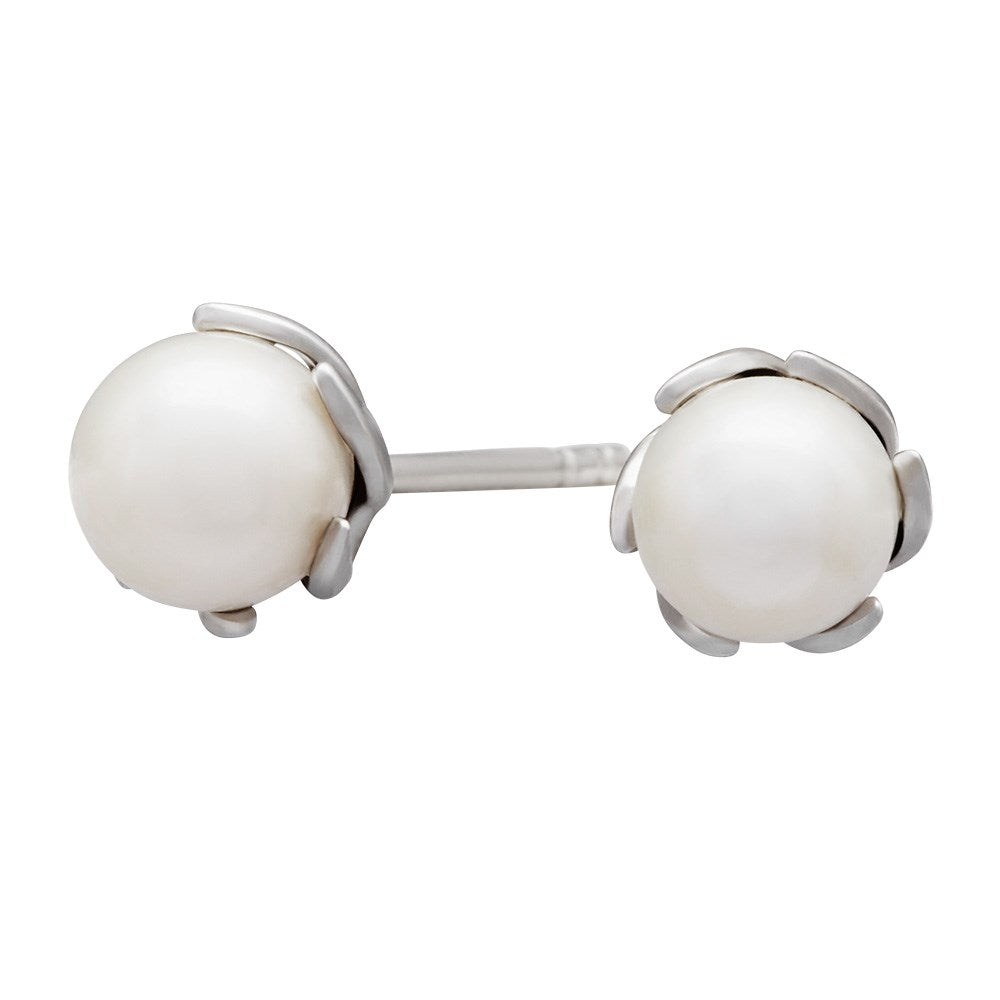 Rod. silver earrings SWING w/FWP 6mm