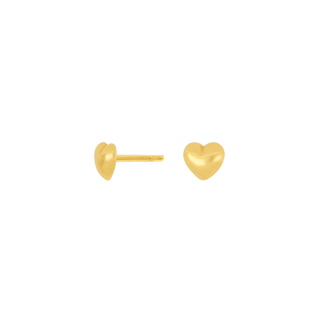 Goldp. silver earrings heart 5mm