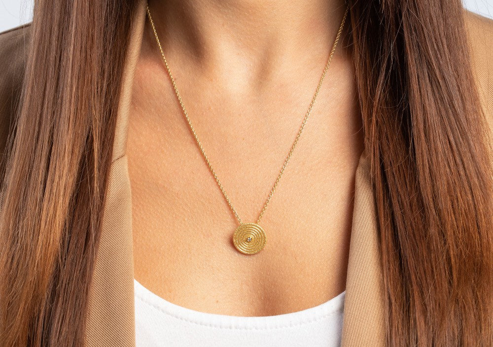 925/- Vedhæng fg mat/børstet, brillant 0,02ct W-SI