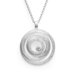 925/- Pendant brushed, br 0.02ct W-SI