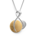 925/- pendant, partly gp satin/pol.
