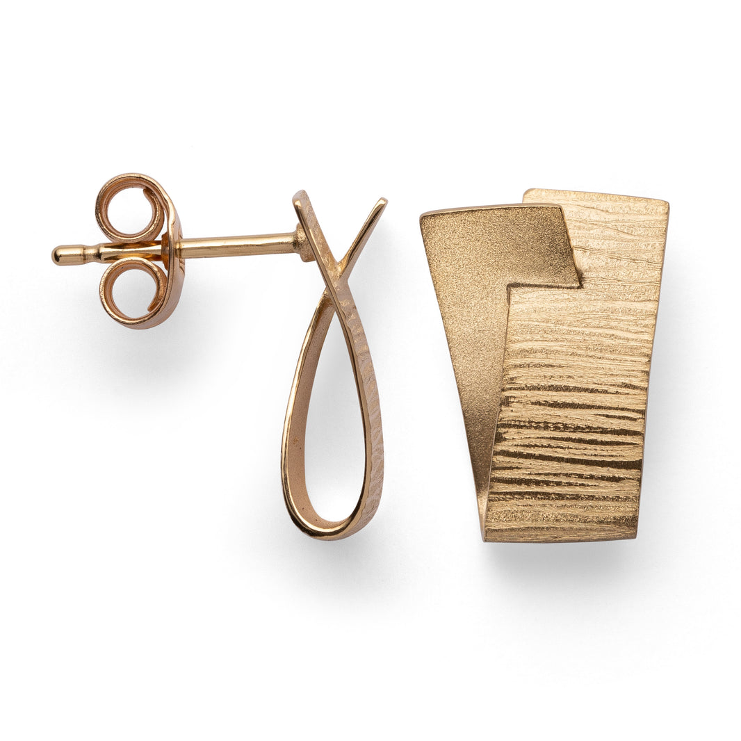 750/- ørehænger mat/børstet