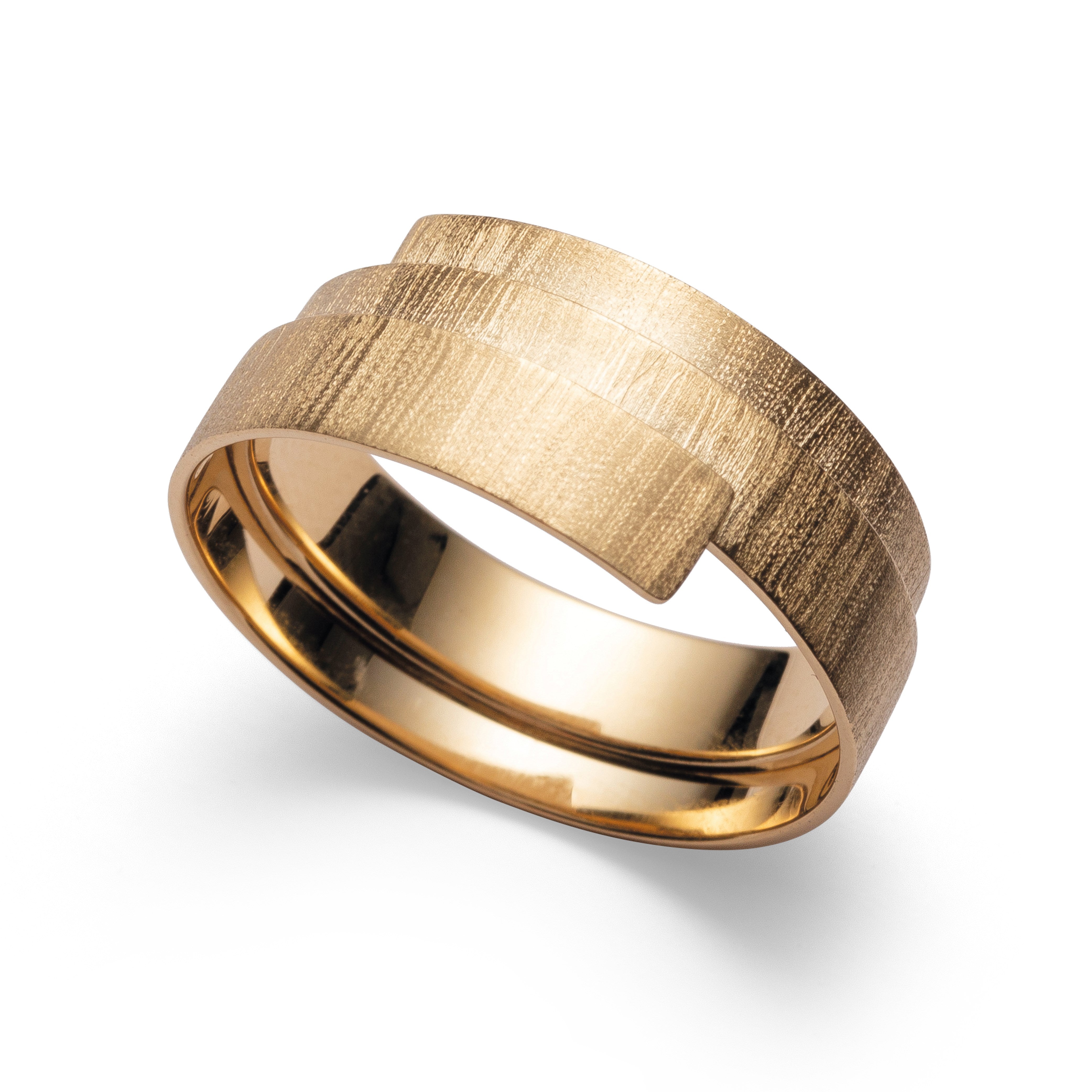 750/- ring satin/brushed