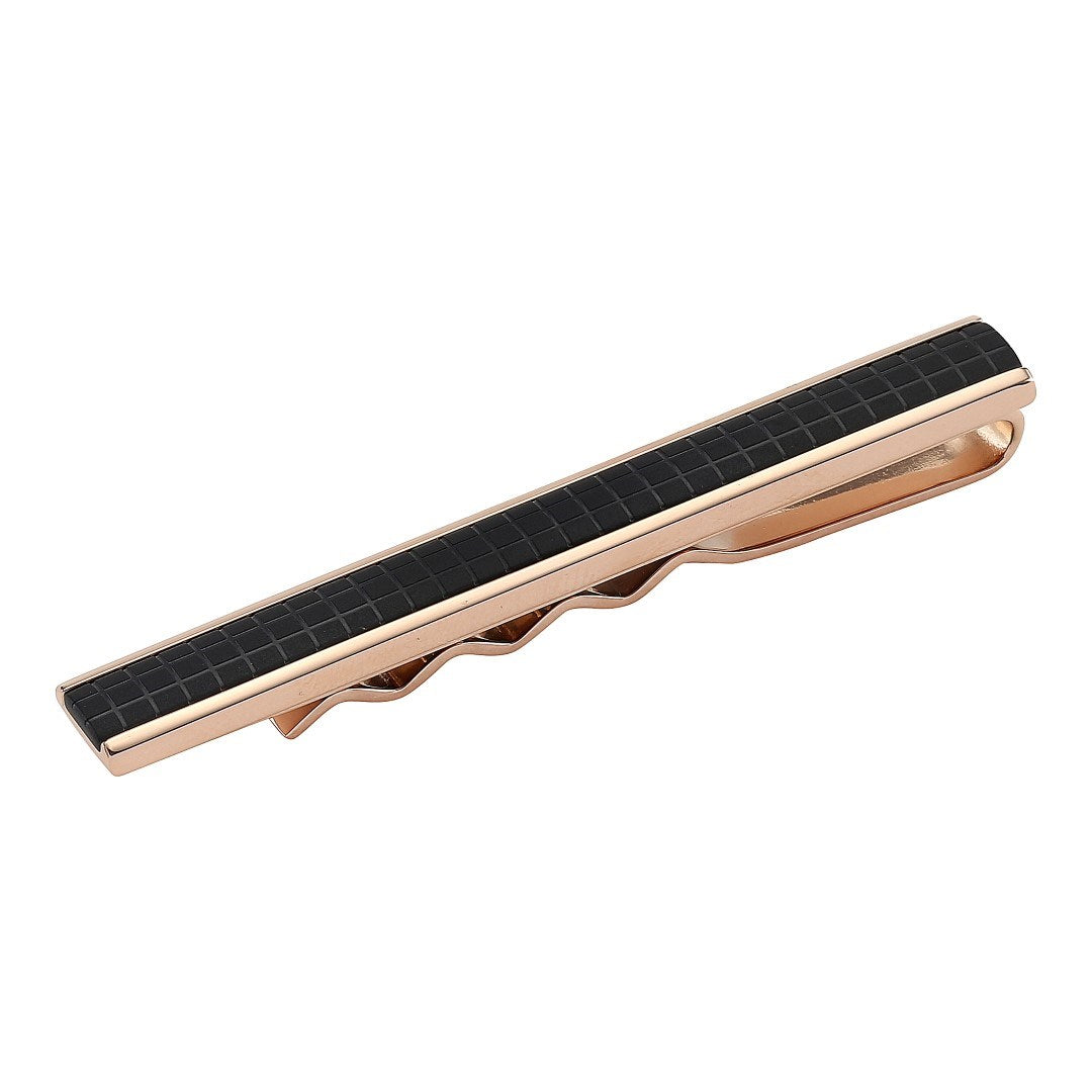 Stainless steel tie clip rose black