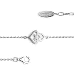 925/- bracelet, rho. satin/pol., 6,69 + 0,78 in., 0,07 in