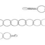 925/- armbånd mat, 17cm + 2cm