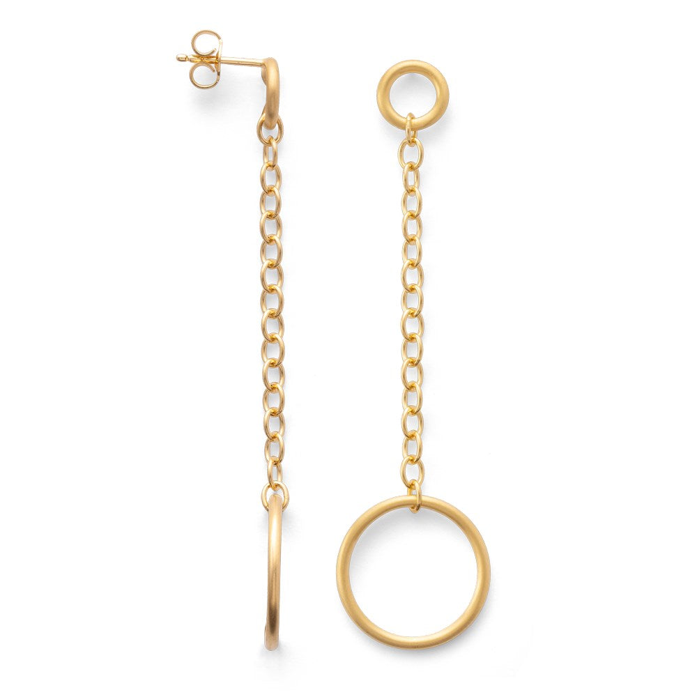 925/- earstud, gp satin/pol.