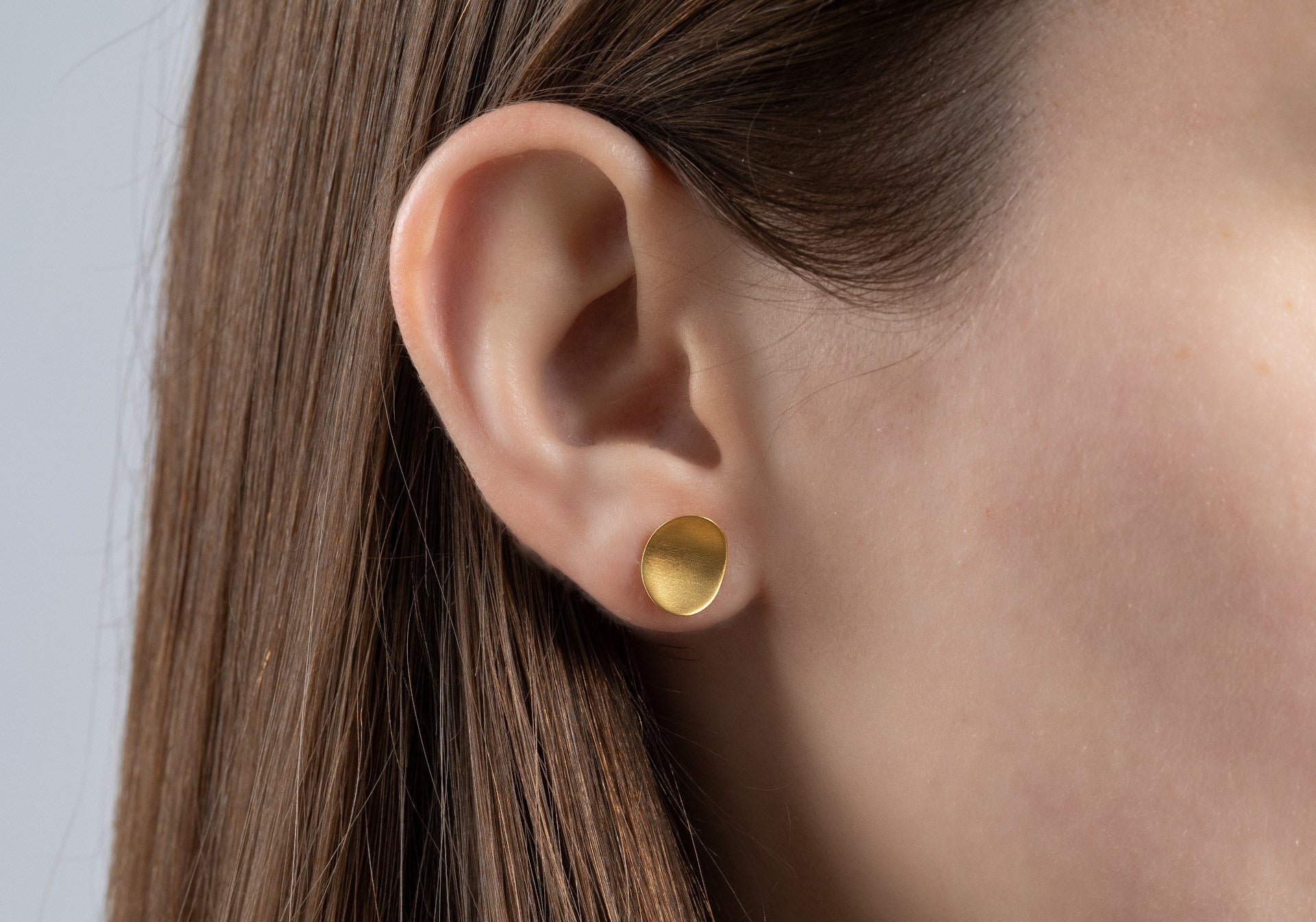 925/- earstud, gp satin