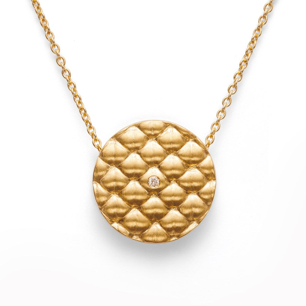 925/- pendant incl. chain, gp matt/pol., topaz