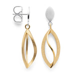 925/- Earrings, partly fg. matte/brushed matte