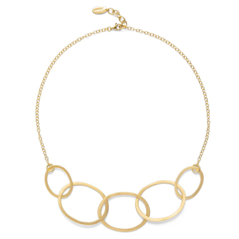925/- necklace, gp satin/pol., round anchor 20,86+1,18