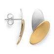 925/- Ear studs, partially matte