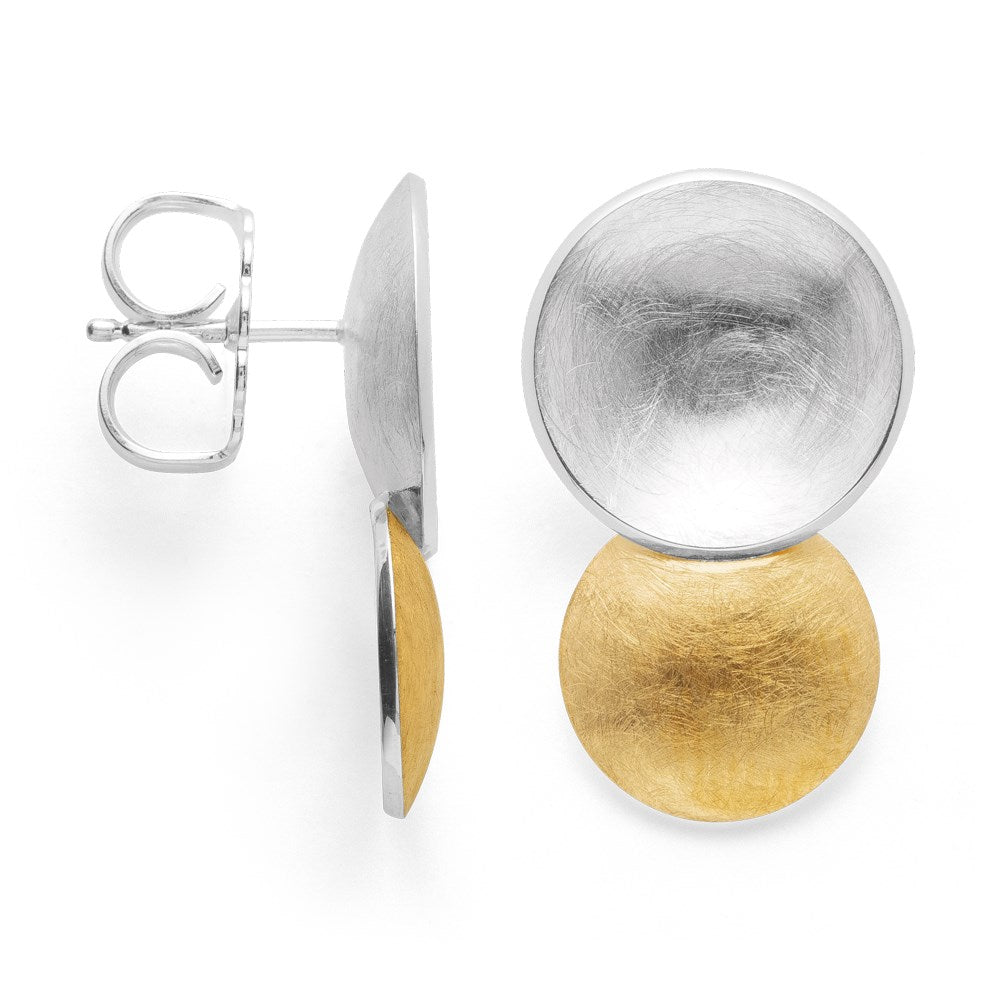 925/- Earrings, partially fg brushed