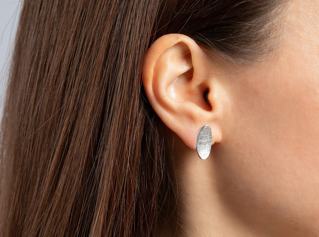 NOK 925 Earrings brushed