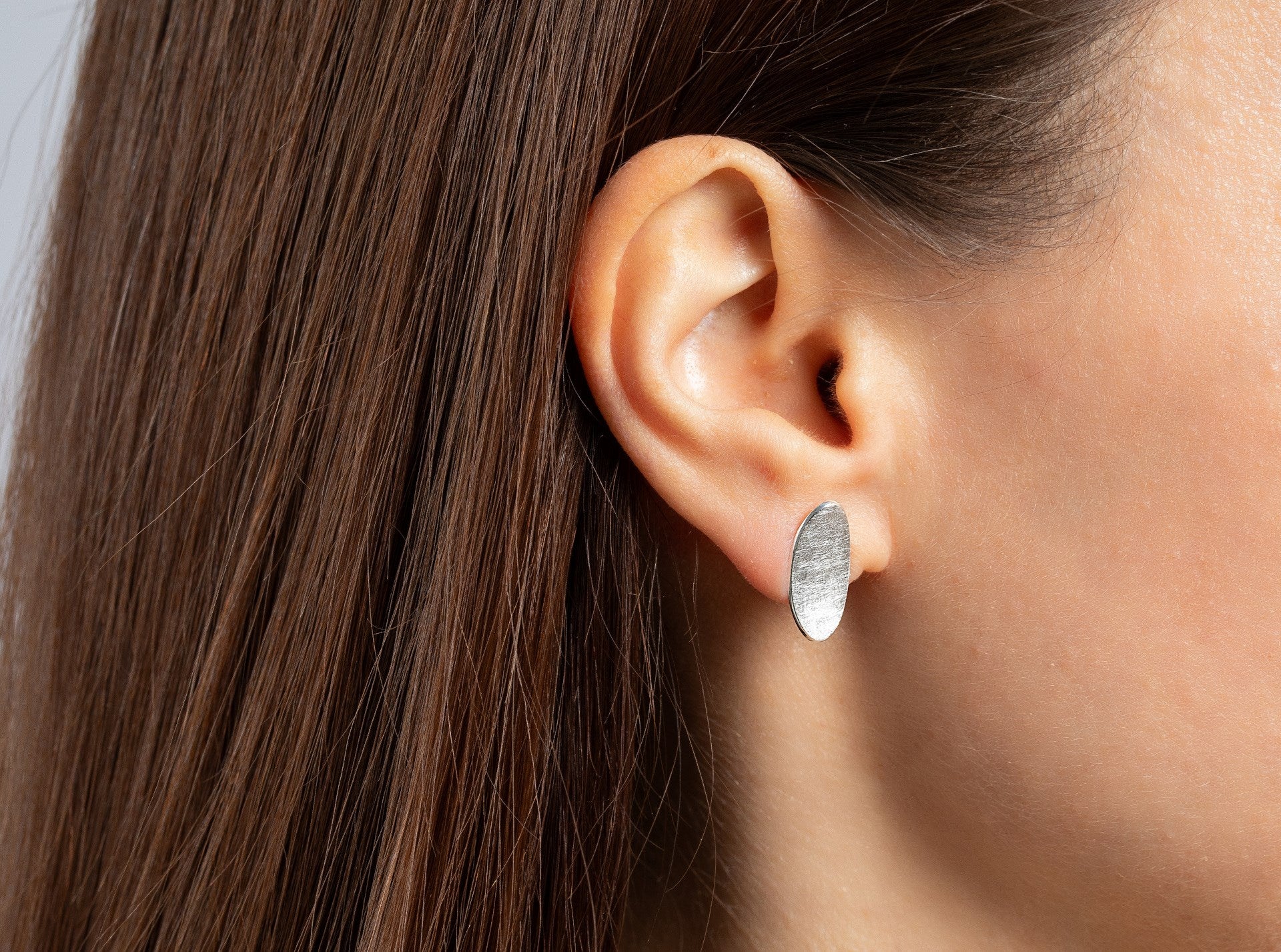 NOK 925 Earrings brushed