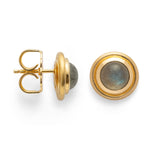 925/- earstud, gp satin/pol., labradorite 2,77ct