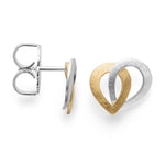 925/- Earrings, partially fg brushed