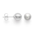 925/- Earrings "large ball" matt