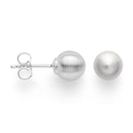 925/- Earrings "large ball" matt