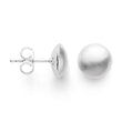 925/- Earrings "large button" matt