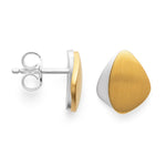 925/- Ear studs, partially matte