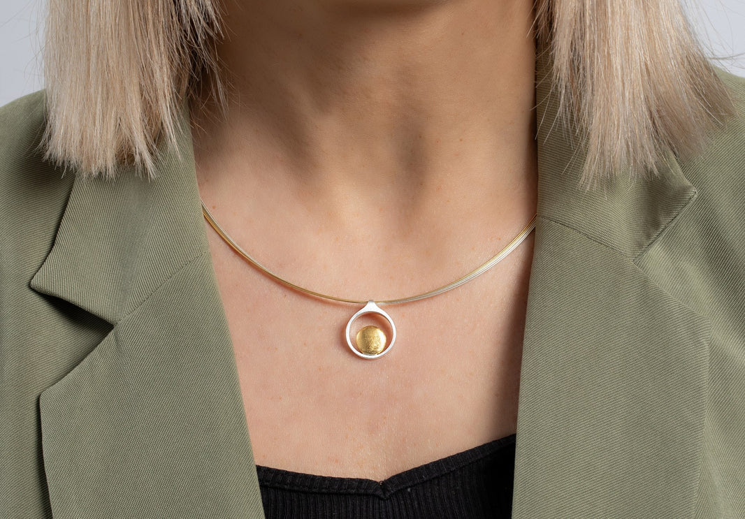 925/- Pendant, partially fg matt/brushed
